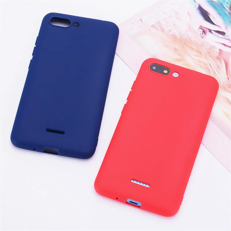 Силиконовый чехол для Xiaomi Redmi 6A, чехол для Redmi 6 6A, чехол из мягкого ТПУ, цветная матовая задняя крышка, чехол для телефона для Redmi 6 A Redmi 6A