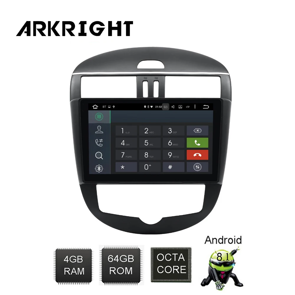 Автомобильный радиоприемник/стереоплеер ARKRIGHT 10 1 дюйма IPS экран 2Din GPS Android 8