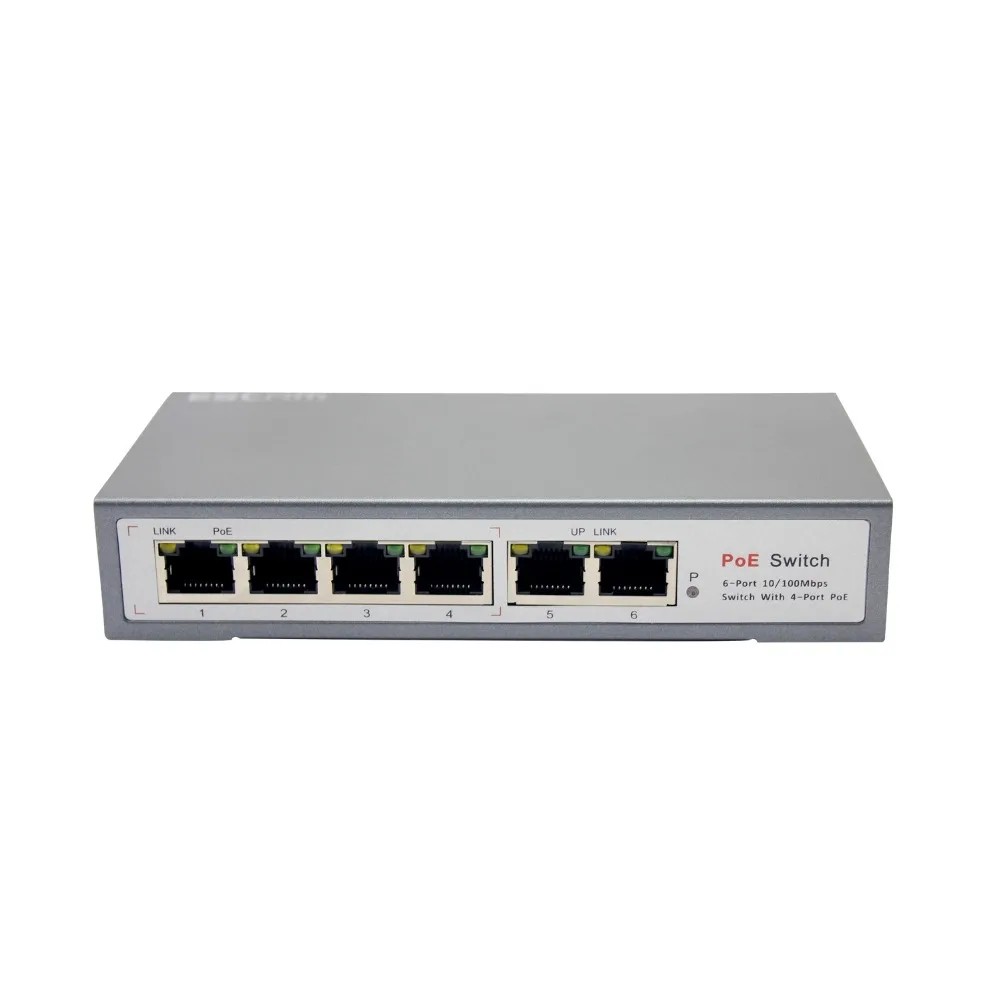 ESCAM 4CH POE коммутатор 10/100 м 150 расстояние 85 Вт DC и 2 порта Lan для сетевой IP камеры