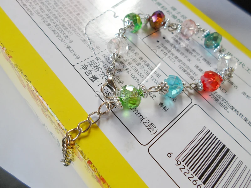 Многоцветный Браслет цепочка с кристаллами ювелирные изделия цветными