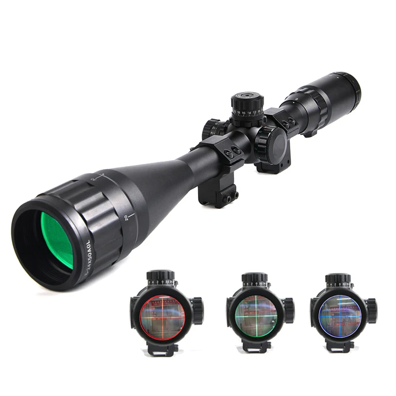 6-24X50 AOL охотничьи прицелы оптика Riflescope Mil точечная блокировка, сброс винтовки для винтовки пневматические пистолеты рефлекторный прицел