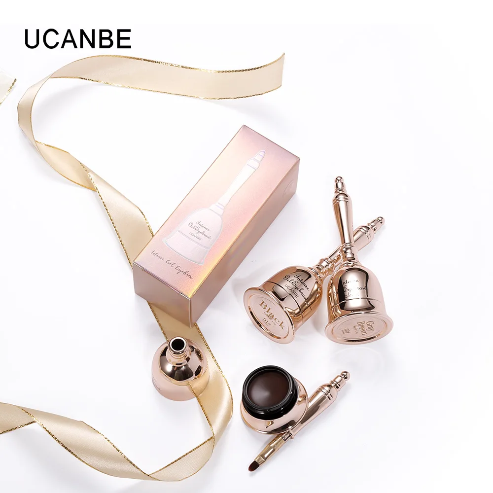 UCANBE, гель для бровей, макияж, стойкий, водонепроницаемый, в форме колокольчика, черный пигмент, 3D, для бровей, для подтягивания, крем с кистью, TSLM1