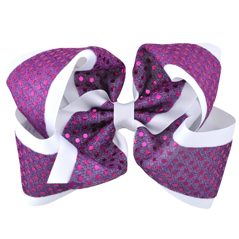 Детское праздничное платье с блестками для девочек 8 дюймов бант волос зажимы