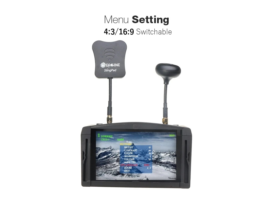 Eachine EV800D FPV очки 5,8G 40CH разнообразие 5 дюймов 800*480 видео гарнитура HD DVR встроенный аккумулятор для моделей RC