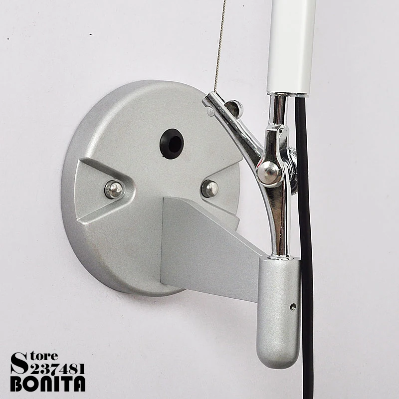 2pcsset scrub black modern foldable wall lamps long swing arm adjustable aluminum sconces lamps telescopic wall lights bedside free global shipping