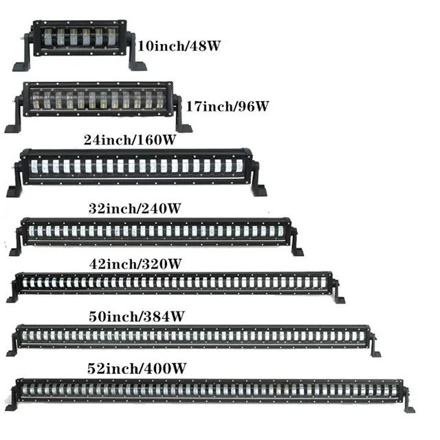 10inch 48W Низовых территориальных однорядные 10 17 24 большие размеры 32-42, 50 52 дюймов внедорожный светодиодный рабочий светильник бар 4X4 4WD грузовик двойной луч светодиодный бар светильник s 12V 24V трейлер - Цвет: 10inch 48W