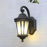 hawberry american style simple outdoor wall lamp waterproof courtyard european retro balcony lamp wall mounted octagonal cage