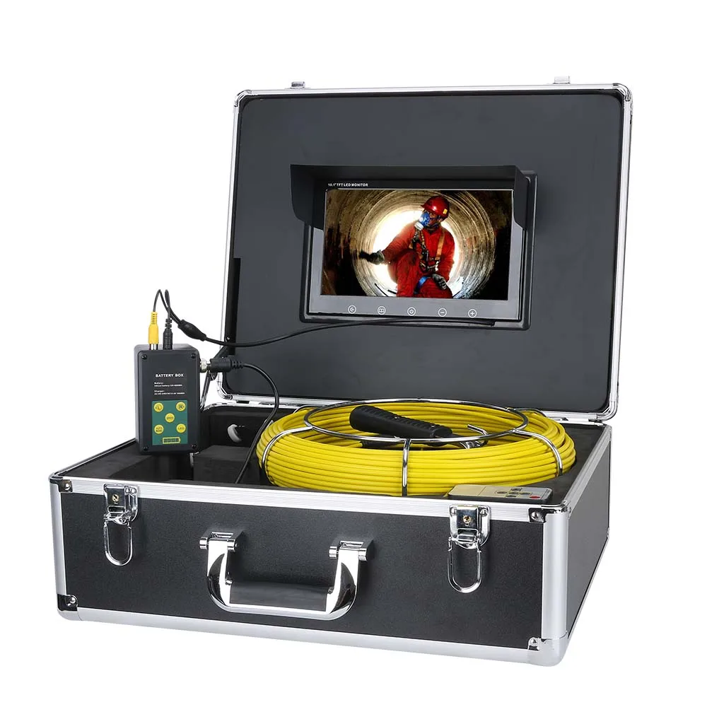 10 inch WiFi Wireless Pipe Inspection Video Camera Drain Sewer Pipeline Industrial Endoscope IP68 360 Degree Rotating | Безопасность и