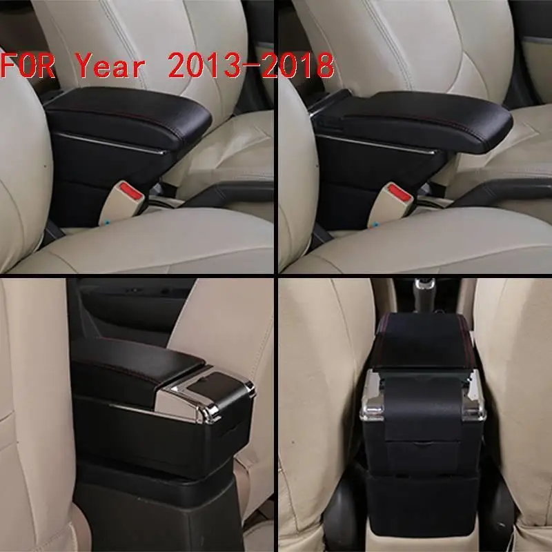 Automovil аксессуар модификация модифицированные накладки для салона автомобиля подлокотник для автомобиля-Стайлинг подлокотники 13 14 15 16 17 18 для Skoda Rapid - Название цвета: Number 4
