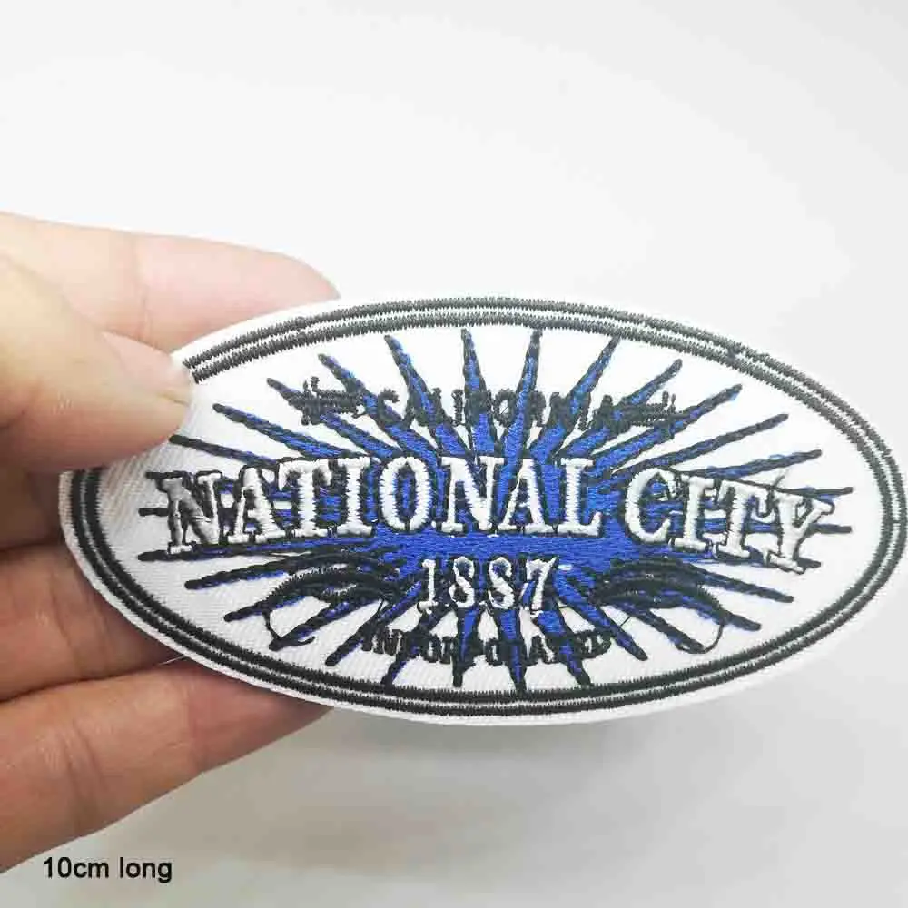 Вышитая нашивка для одежды с надписью NC City National California | Дом и сад