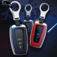 zinc alloy leather fob case cover car key for toyota camry prius c hr chr 2016 2018 prado 2 3 keyless remote buttons