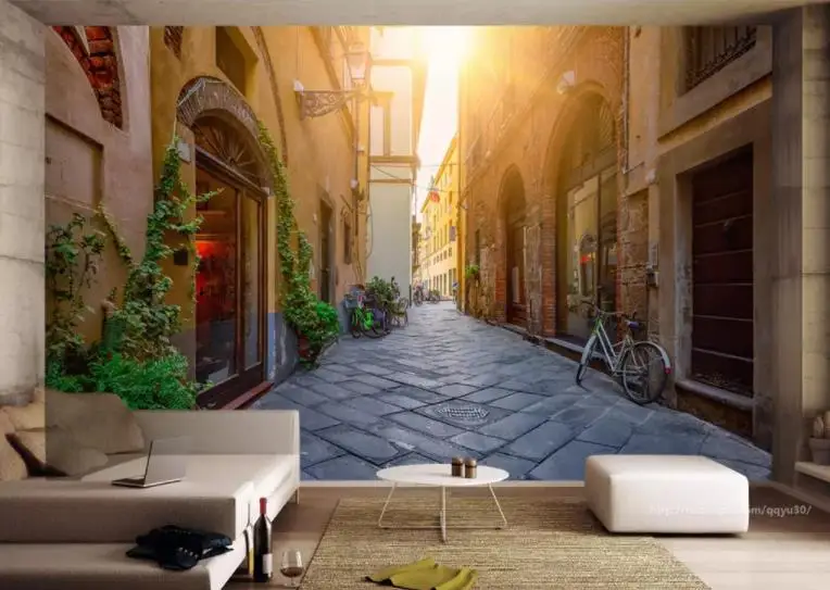 20 пользовательских обоев вид города итальянская улица угловая Настенная роспись