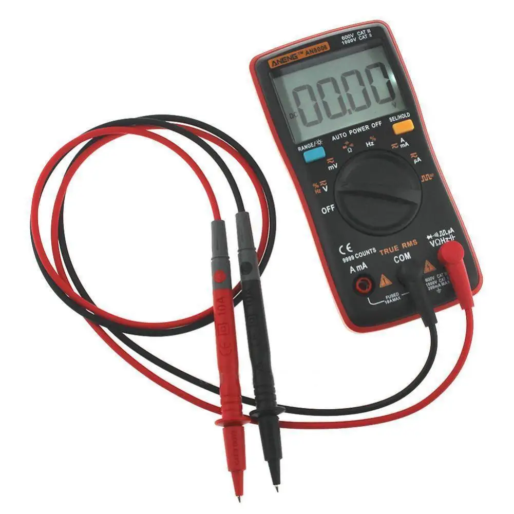 ANENG AN8008 True RMS цифровой мультиметр 9999 отсчетов квадратная волна подсветка AC DC