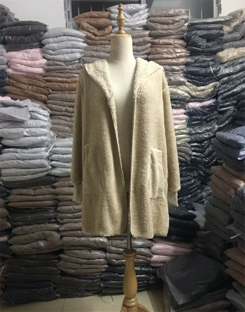 S-5XL пальто из искусственного меха плюшевого мишки, женская модная куртка с открытым стежком, зимнее пальто с капюшоном, Женская пушистая куртка с длинным рукавом, новинка