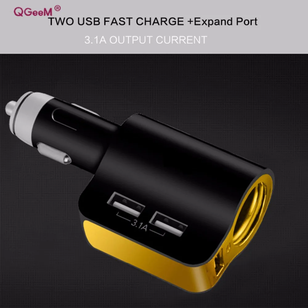 Автомобильное зарядное устройство QGeeM с 3 USB портами 1 А 5 в постоянного тока|charger