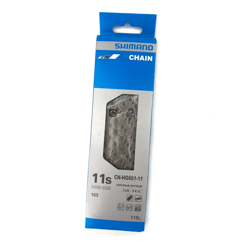 SHIMANO 105 DEORE SLX HG601 MTB цепь для дорожного велосипеда 11 скоростная цепь для горного велосипеда 116L звено содержит штифт X1 - Цвет: 116L