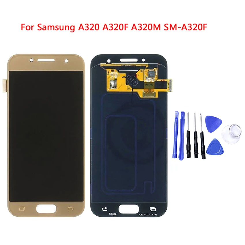 Замена LCD для SAMSUNG GALAXY A3 2017 A320 SM A320F дисплей кодирующий преобразователь сенсорного