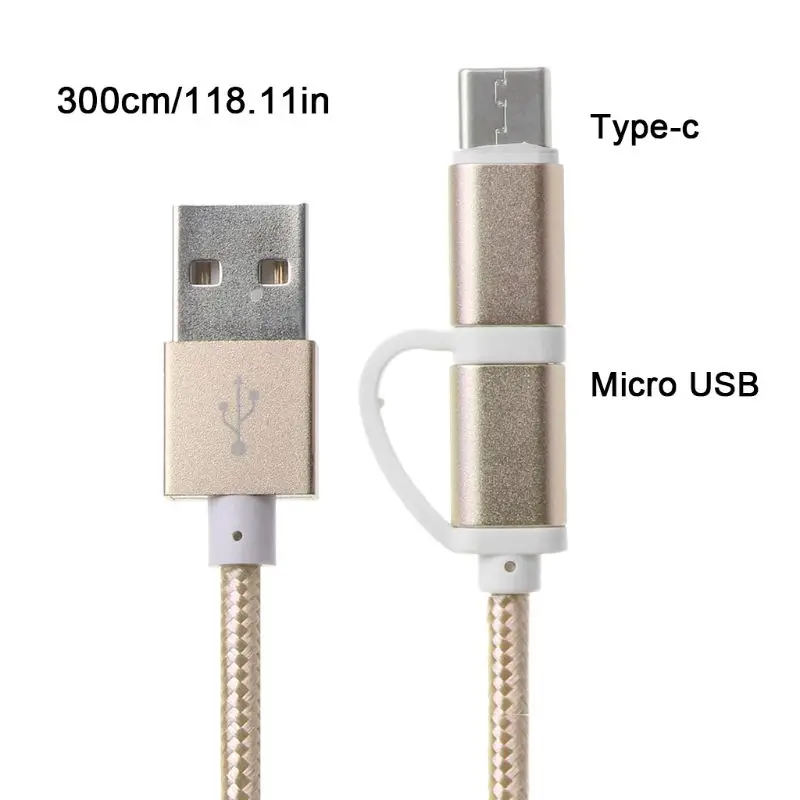 2в1 автомобильный Micro usb type C кабель передачи данных для быстрой зарядки для samsung Oneplus Xiaomi huawei htc SONY Автомобильный Кабель