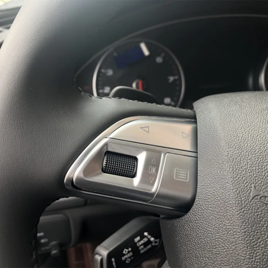 Декоративные пуговицы на руль автомобиля наклейки с блестками для Audi A3 8V A4 B8 B9 Q3 Q5