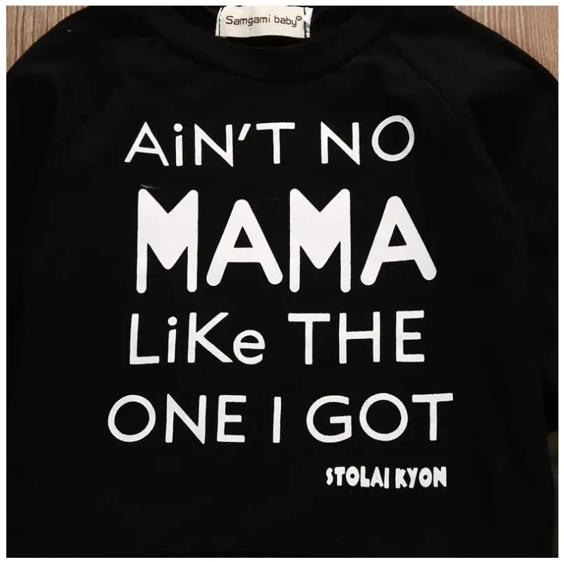 Baby Clothing Sets Kids Newborn baby Boys Girls Long Sleeve Letter T-shirt +cotton Pants Infant Clothes Outfits 0-24M |