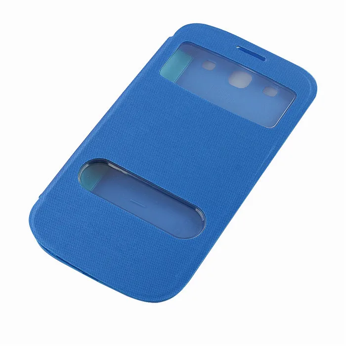 Для Samsung Galaxy S3 SIII i9300 9300 откидной Чехол из искусственной кожи с открытым окошком