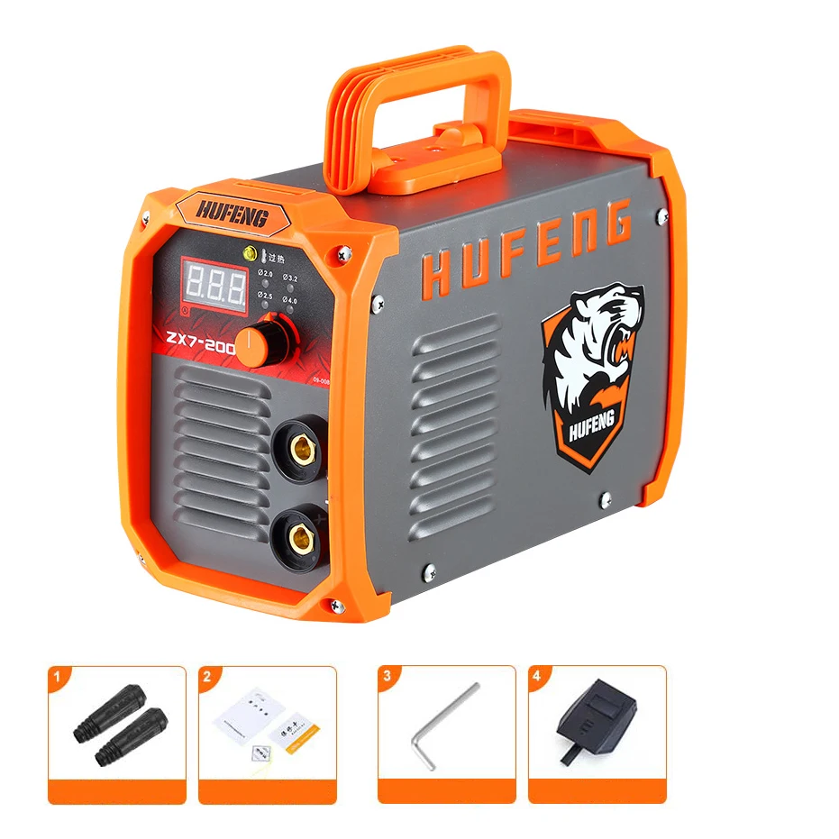 HUFENG сварщик IGBT портативный 7.0KVA сварочный инвертор MMA ARC ZX7 200 аппарат с|Сварочные