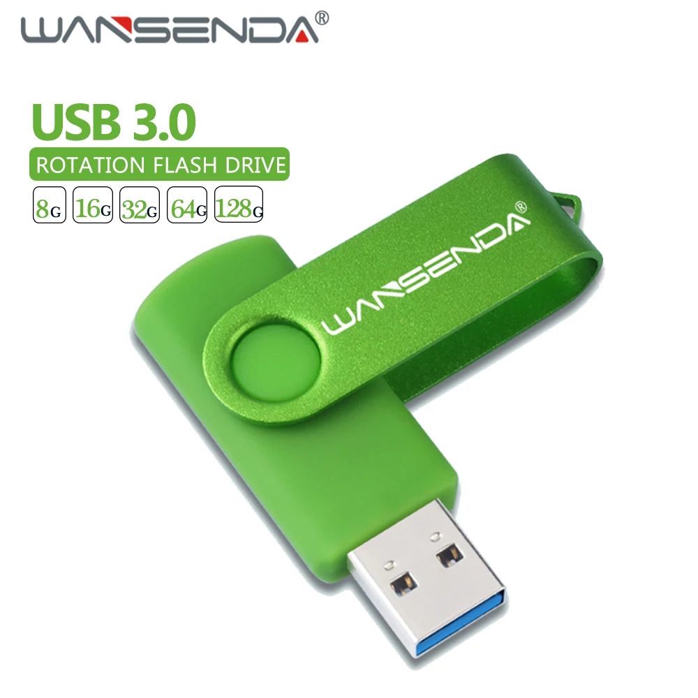 Быстрая скорость WANSENDA 3 0 USB флэш накопитель Вращающаяся ручка привод 128 Гб 64 ГБ 32 16