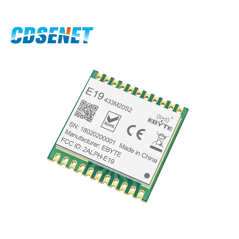 E19 433M20S2 SX1278 LoRa 433 МГц SMD SPI дальнего действия коммуникатор радио 100 мВт Печать