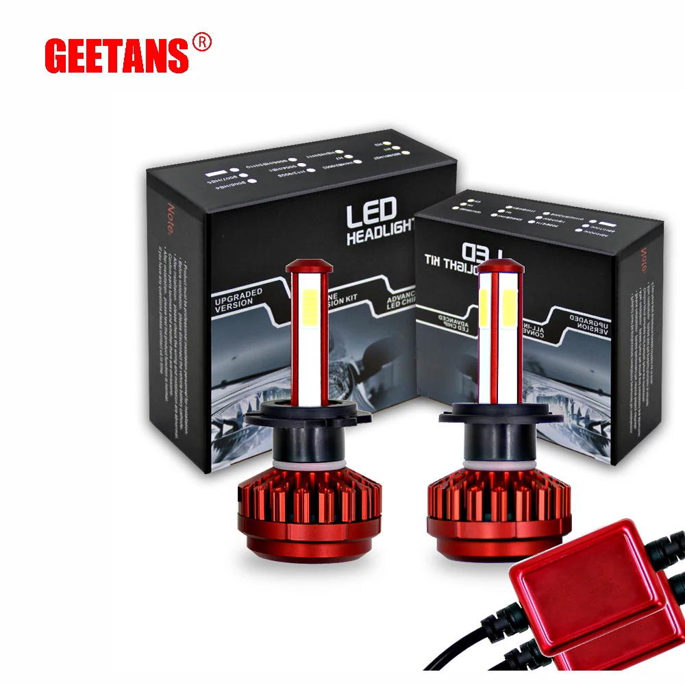 GEETANS 2 шт. H7 светодиодный H11 автомобильный головной светильник s 12V MINI 9005 9006