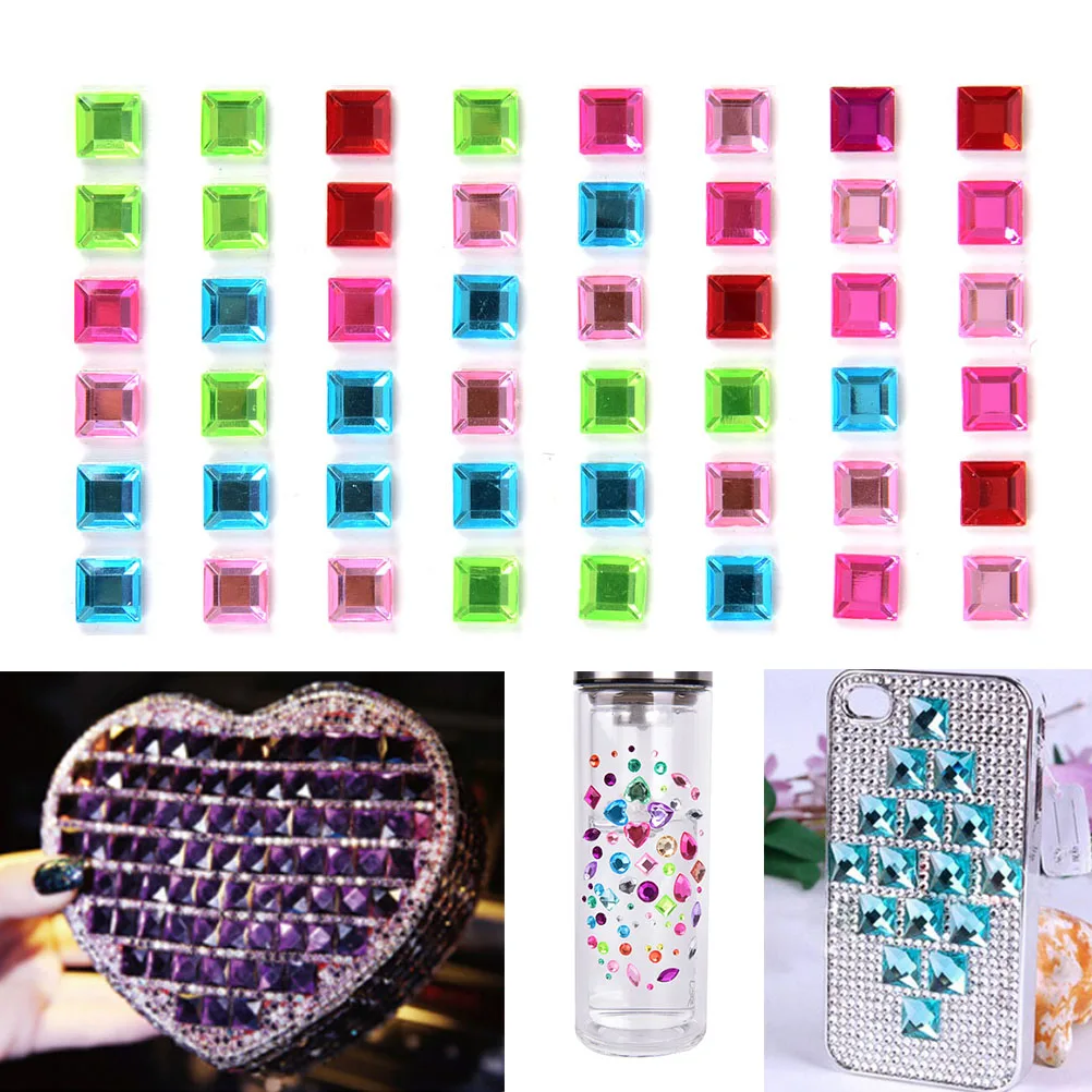 48 шт. самоклеящиеся 3D Наклейки для компьютера 9 мм|rhinestones diy|diy rhinestonerhinestone sticks |