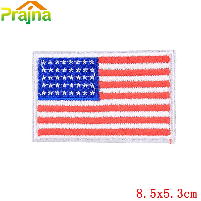 Prajna Флаг США, Русский Флаг, нашивка, вышитый значок, нашивки, военные тактические Бейджи для одежды, флаг России, персональный нарукавник F
