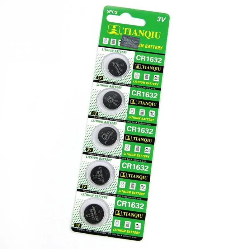 5pcs CR1632 Button Cell 3V Remote Car Controller Lithium Battery for electronic appliances |