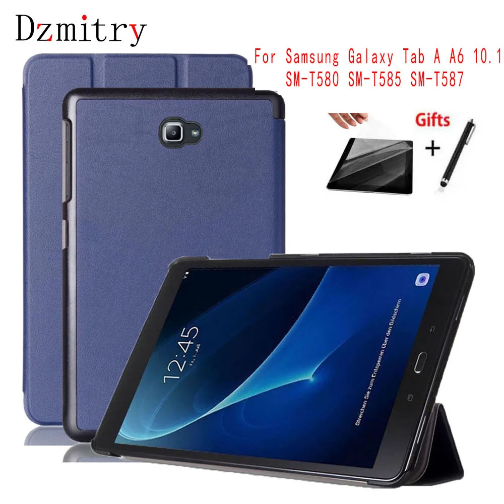 Тонкий складной чехол подставка для планшета Samsung Galaxy Tab A A6 2016 дюйма|Чехлы