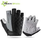 Велосипедные перчатки ROCKBROS, противоударные дышащие, с коротким пальцем, для горных и дорожных велосипедов, спортивное оборудование для мужчин и женщин