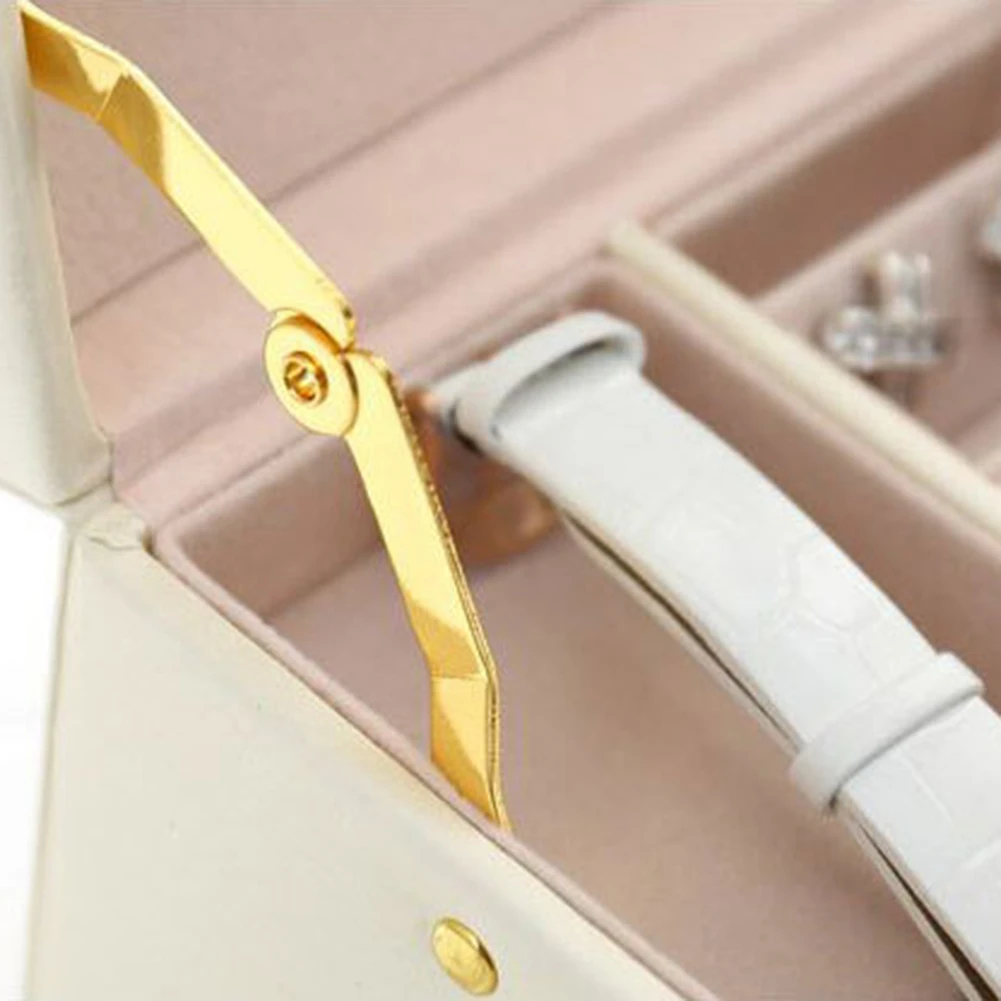 

Delicate 3-Layer Jewelry Box Travel Jewelry Organizer for Women's Necklace Bracelet