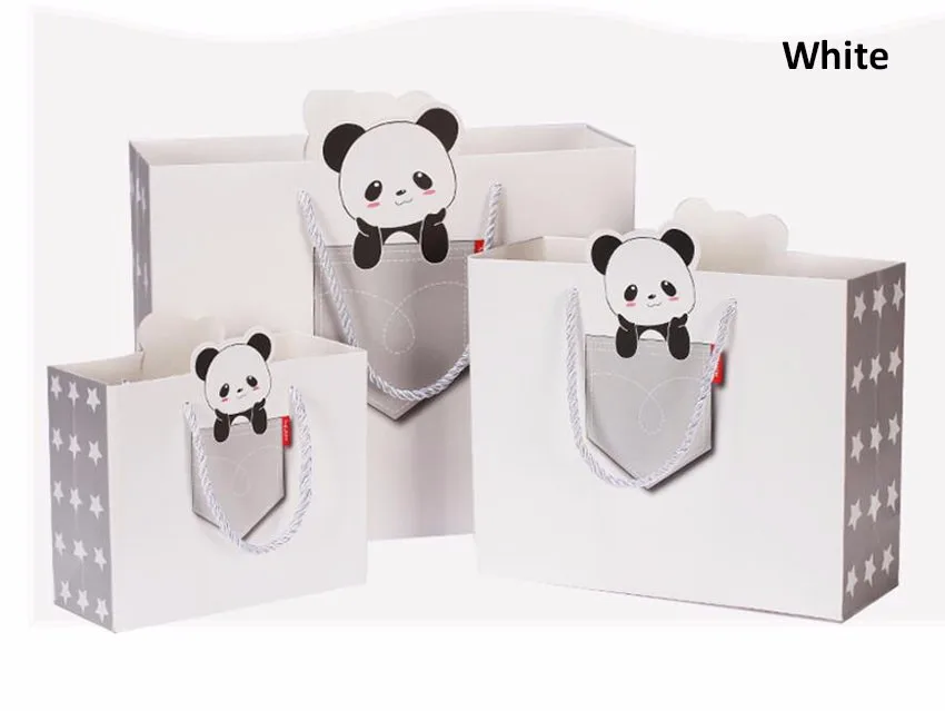 20 упаковок розовый милый мультяшный подарочный бумажный пакет для детской