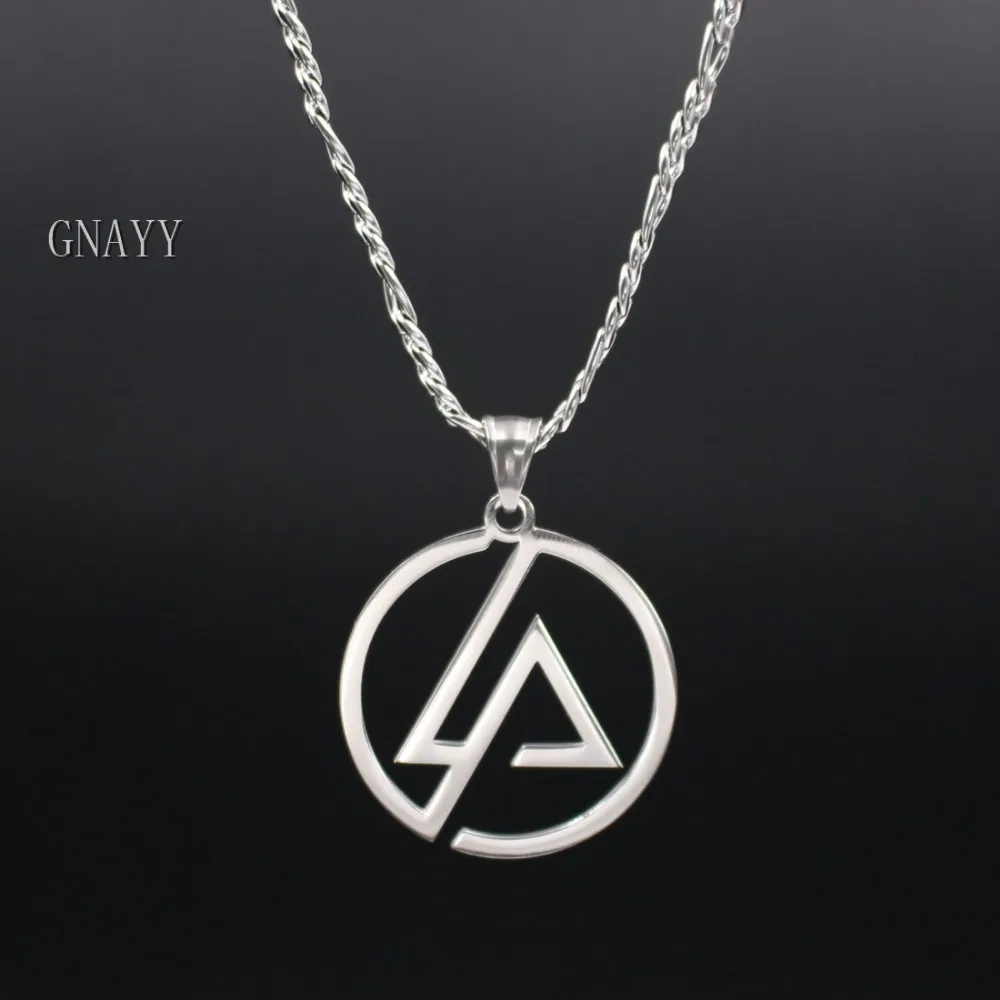 GNAYY мужское Безымянное ожерелье из нержавеющей стали с логотипом merch 24'' |