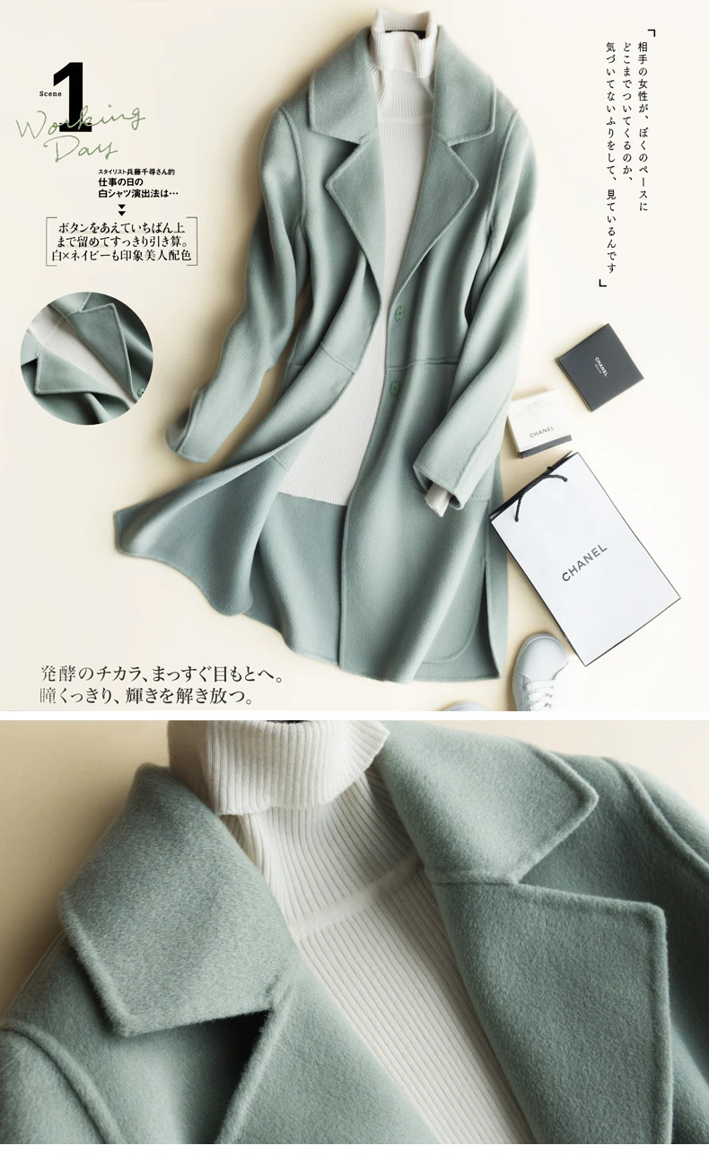 Осенняя и зимняя женская куртка, ручная работа, cashmere100% шерстяное пальто из кашемира, Женское пальто, элегантное розовое пальто casaco feminino