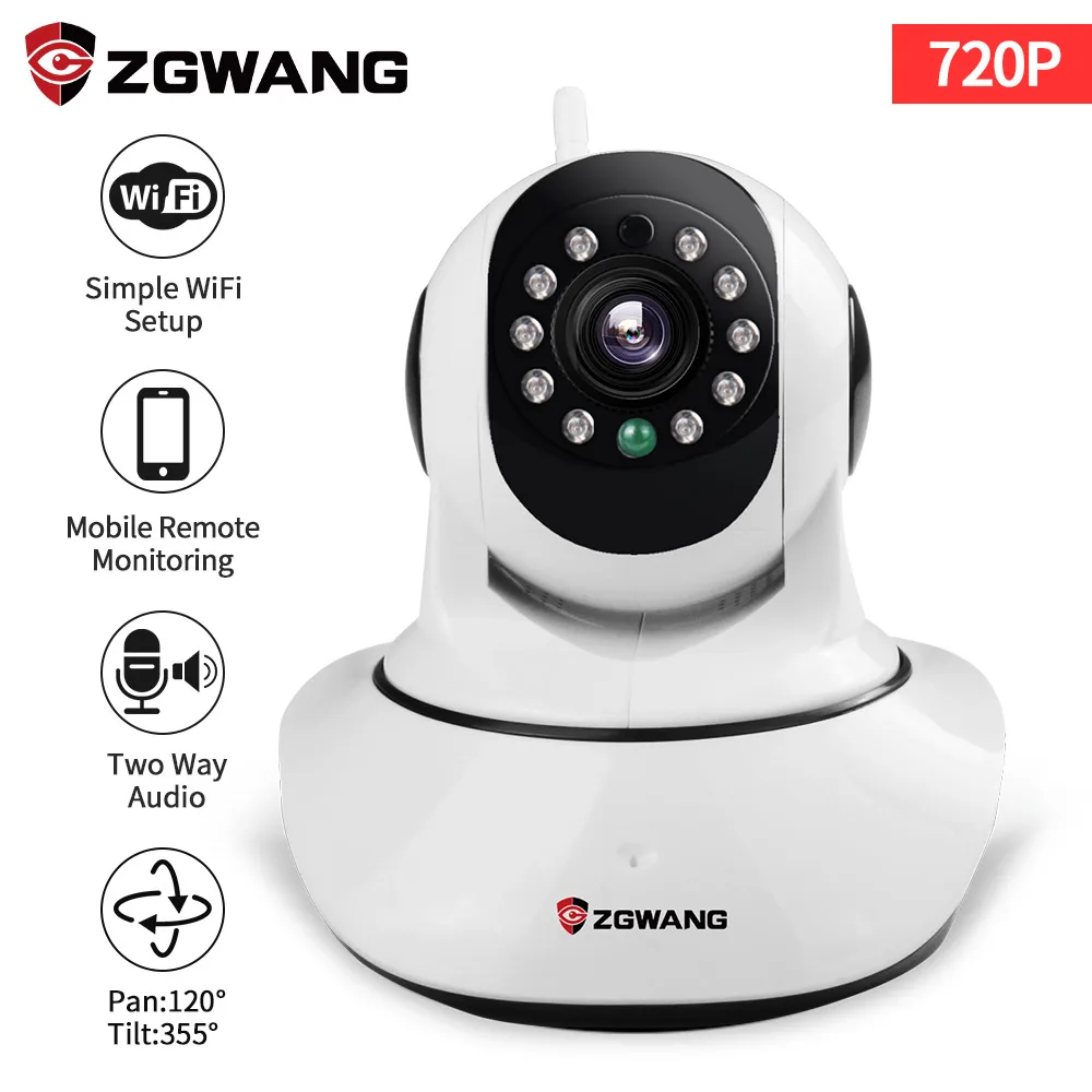 ZGWANG HD 720P беспроводная Wi Fi ip камера сетевая внутренняя безопасность ночного