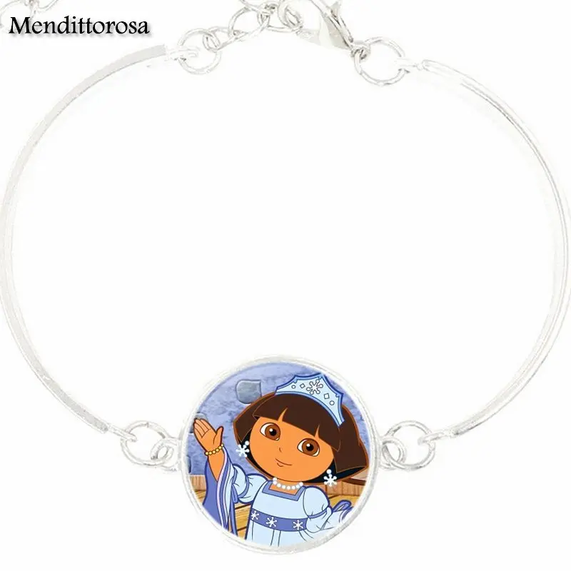 Для свадьбы ювелирные изделия с изображением Доры The Explorer посеребренные