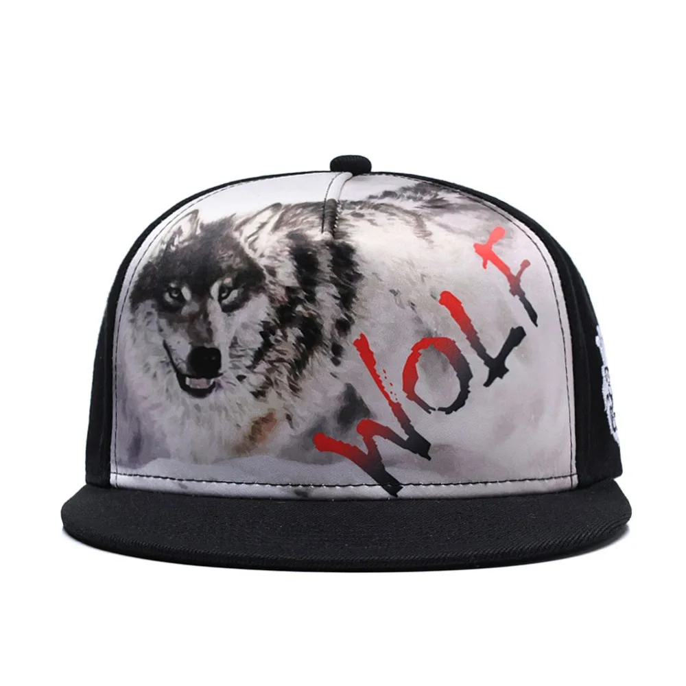Бейсболка и Кепка с 3D принтом волка для мальчиков девочек крутая модная Милая