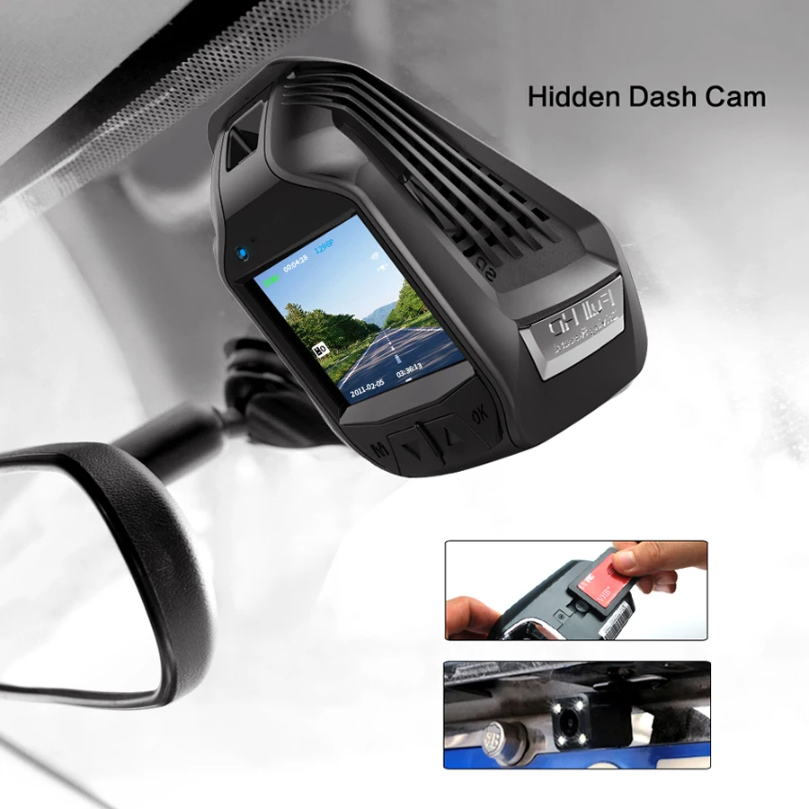 WHEXUNE WI-FI Full HD 1296P ADAS Видеорегистраторы для автомобилей Камера Двойной объектив 2," видео регистратор с ночным видением Автомобильный dvr рекордер Dash Cam