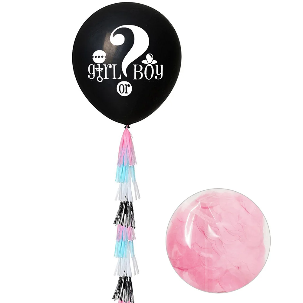 Decorations Balloon Confetti 36inch Set Reusable Boy Or Girl Cute Baby Shower Birthday Photo Props Supplies Gender Reveal Kit | Дом и сад