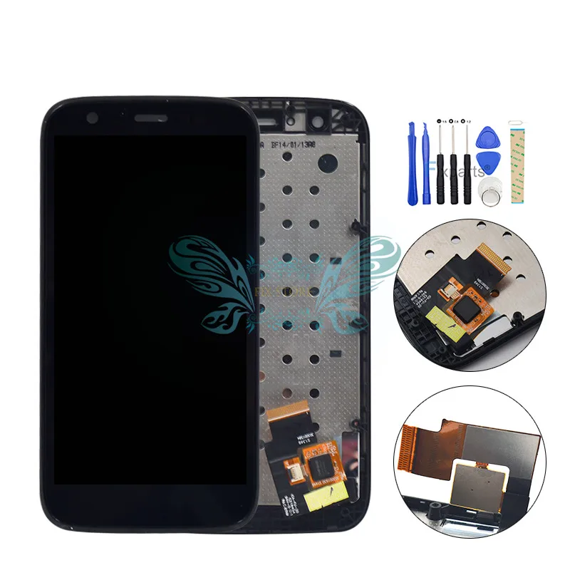 Оригинальный ЖК дисплей для Motorola moto G LCD xt1032 xt1033 с сенсорным дигитайзером и рамкой