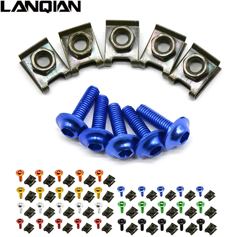 

6mm Motorbike CNC Fairing body work Bolts Screws 5 pcs For Yamaha TMAX 500 T-MAX 500 Tmax 530 T-MAX 530 YZFR3 YZF R3 yzf-r3