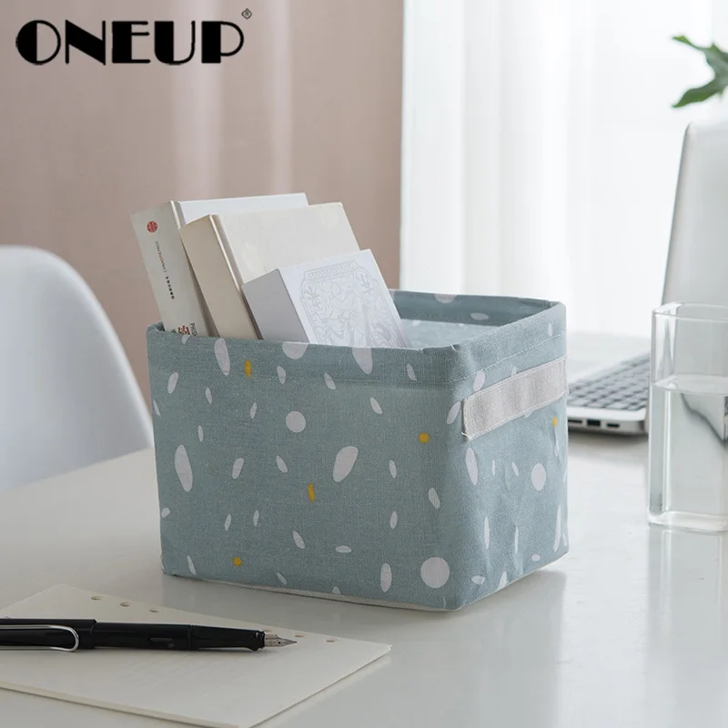 ONEUP новая настольная корзина для хранения DIY с милым принтом водонепроницаемый
