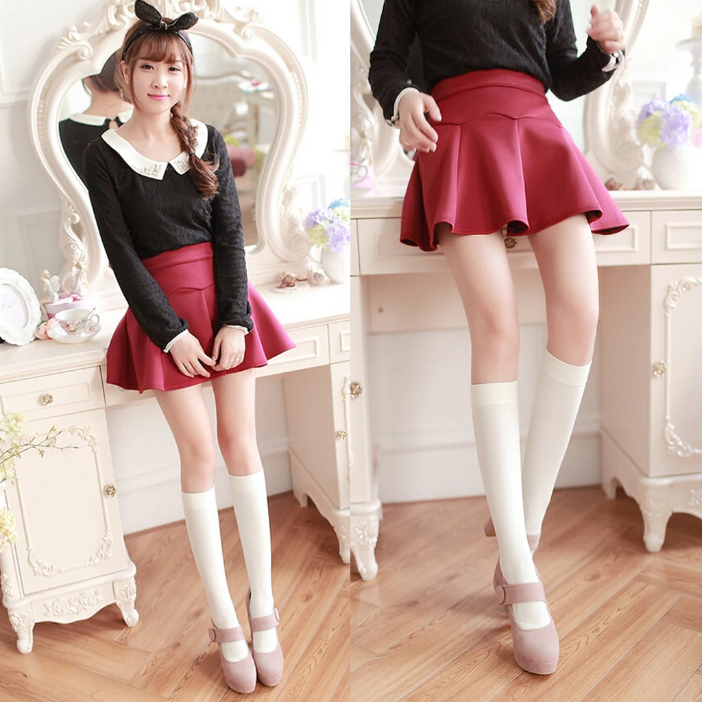 Женские гольфы однотонные тонкие облегающие Высокие новинка 2019|Чулки| |