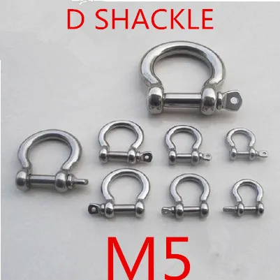 10 шт./лот M5 5 мм Скоба из нержавеющей стали стальная пряжка для Паракорда браслет