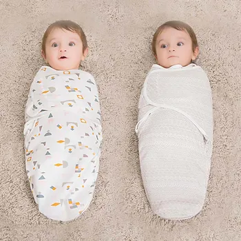 Babies Sleeping Bags Newborn Baby Cocoon Swaddle Wrap Envelope 100%Cotton 0-6 Months Baby Blanket Swaddling Wrap Sleepsack 1