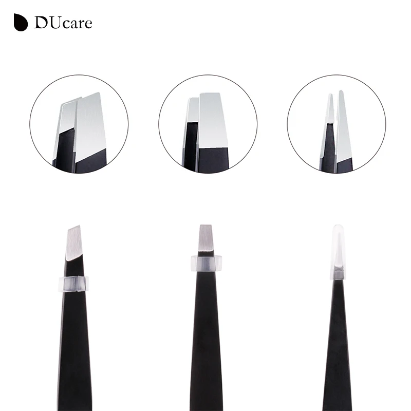 DUcare 3 шт. пинцета для бровей и 1 Складная Расческа ресниц точечный